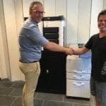 Marco en Dennis bij nieuwe printers Holland Evenementen Groep